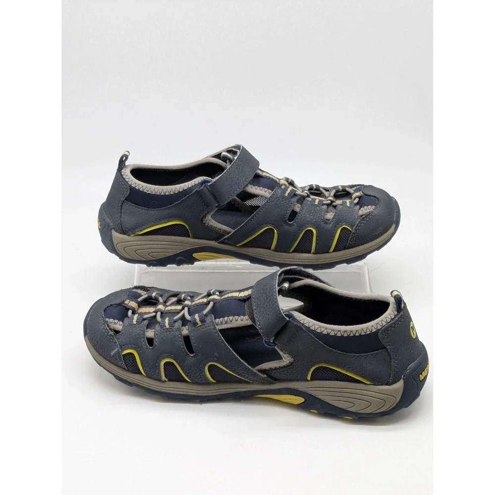 Merrell WaterPro Maipo Sport Sandals Gray Yellow Men's Size 7 Hook Loop Hiking